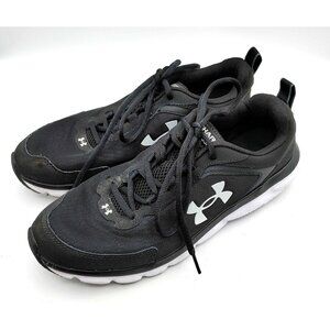Under Armour Men's Charged Assert Black White Running Shoes 3024590-001 Size 10